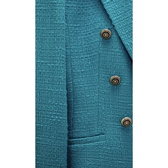 NWT ZARA Emerald Tailored Double Breasted Blazer Blogger’s Favorite​​​ - Picture 6 of 12